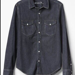 COPY - Gap 1969 Men's Denim Shirt Size Medium Tall Dark Wash
